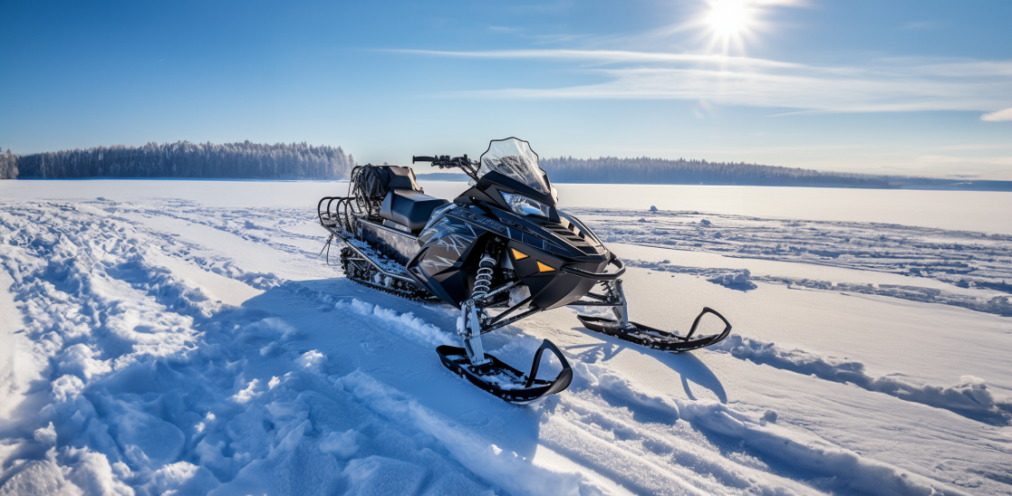 Snowmobiles accent image